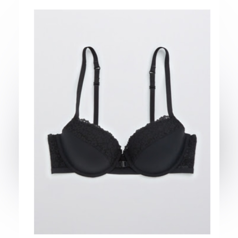 NWT AERIE REAL HAPPY DEMI LIGHTLY LINED LACE BRA